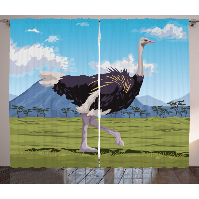 Landscape and Animal Curtain