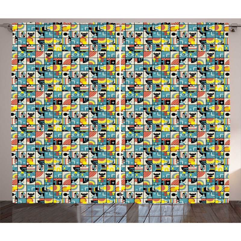 Completing Squares Design Curtain