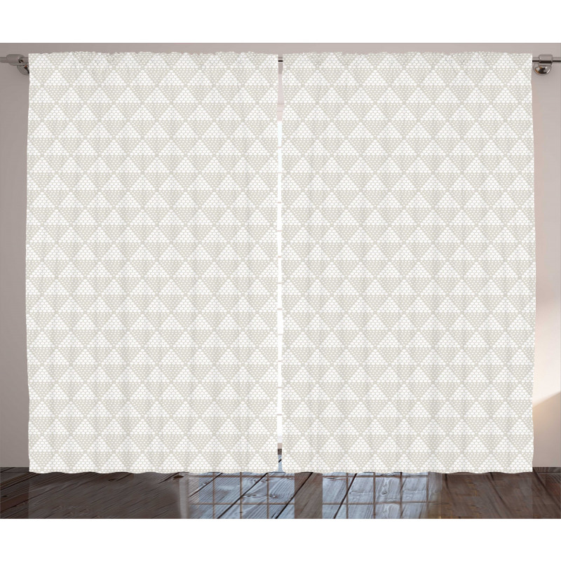 Modern Dotted Triangles Curtain