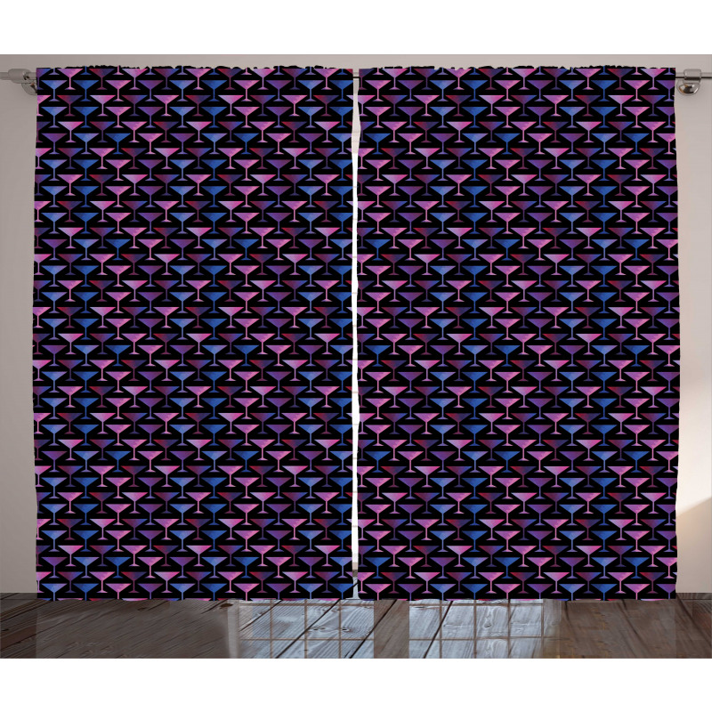 Martini Glass Cocktail Curtain