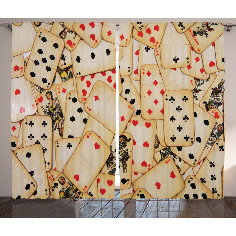 Old Vintage Playing Card Curtain