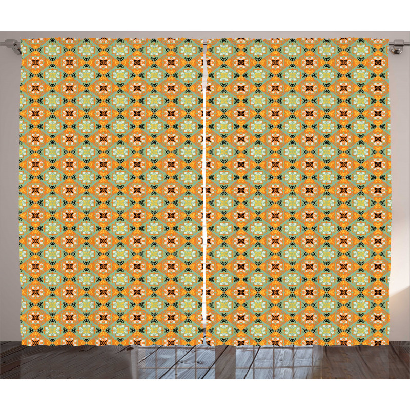 Vibrant Tones Talavera Art Curtain