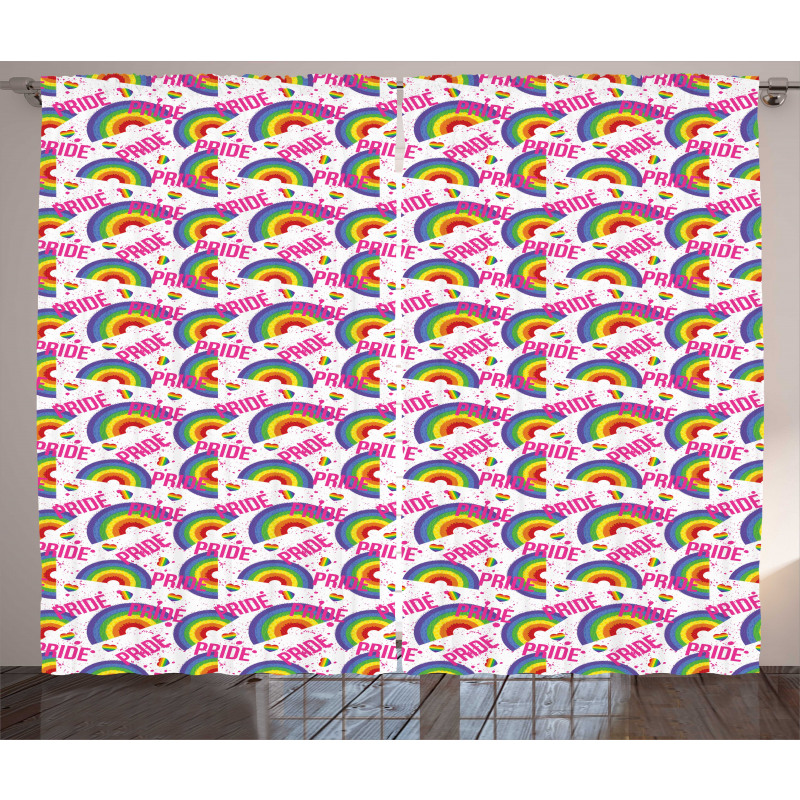 Vivid Pixel LGBT Theme Curtain