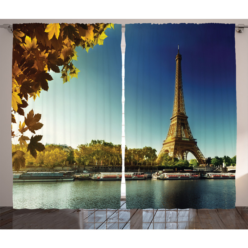 Paris with Tower Curtain