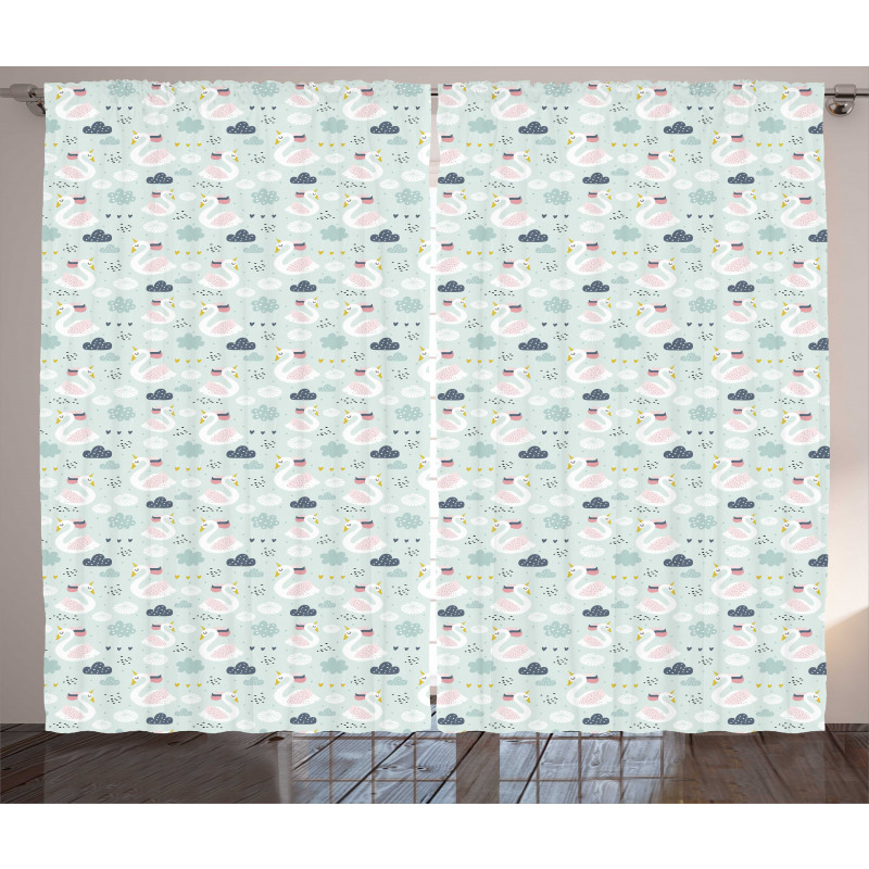 Unicorn Aquatic Animal Art Curtain