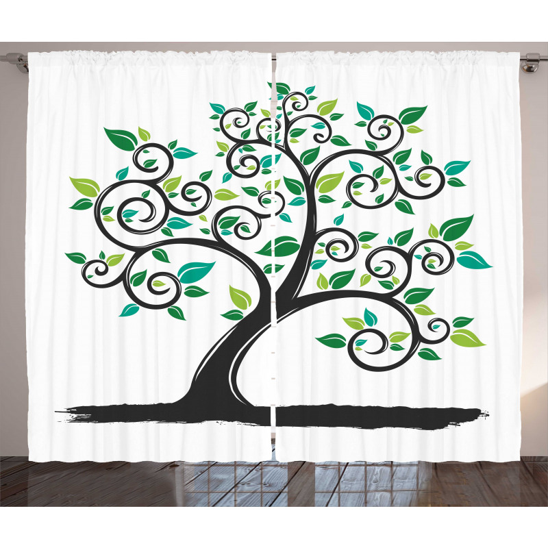 Abstract Minimalist Nature Curtain