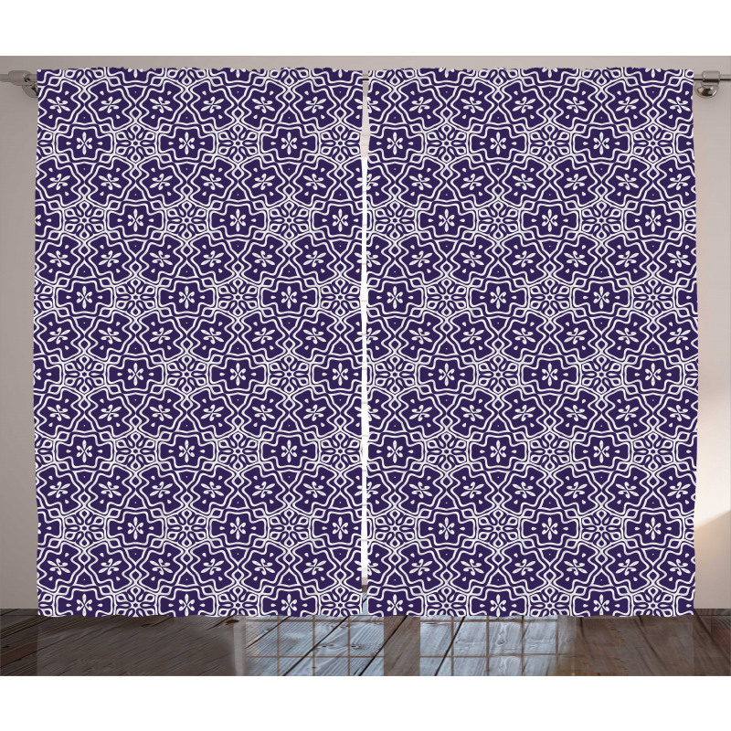 Mandala Inspired Floral Curtain