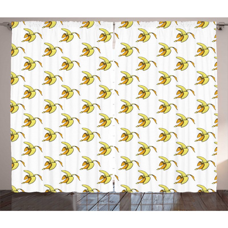 Vintage Peeled Dotted Fruit Curtain