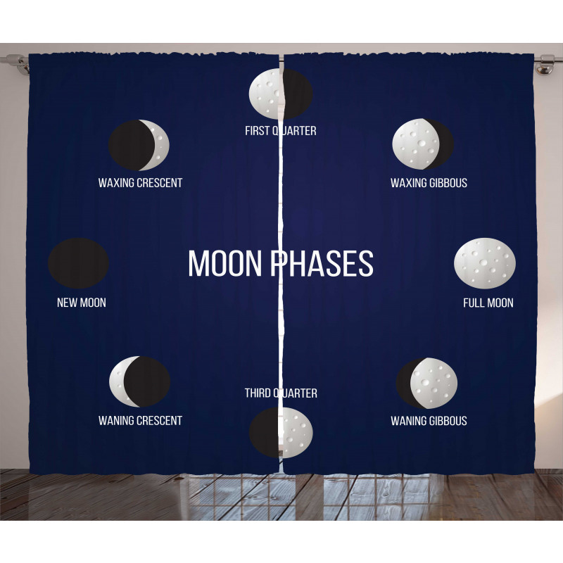 Crescent Phase Astronomy Curtain