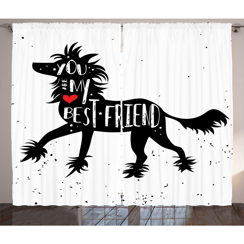 Pet Family Friendships Curtain