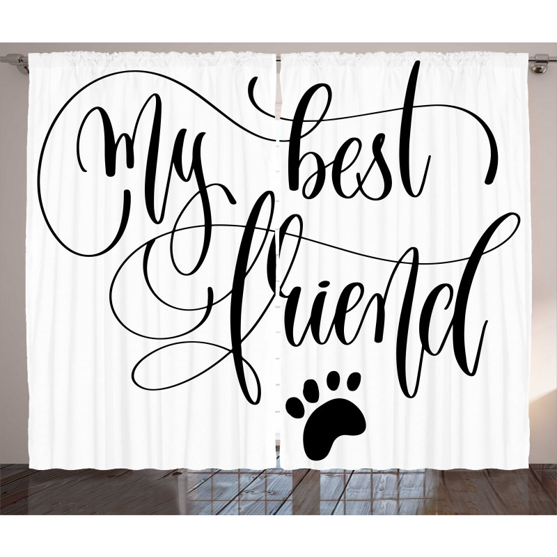 Positive Paws Words Curtain