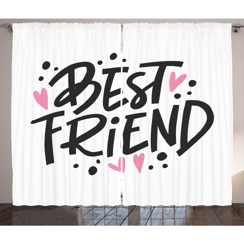 Girly Lettering Curtain