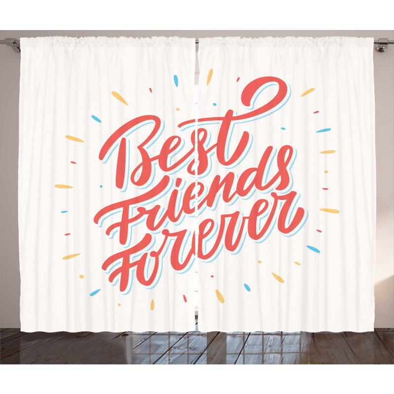 Colorful Buddies Art Curtain