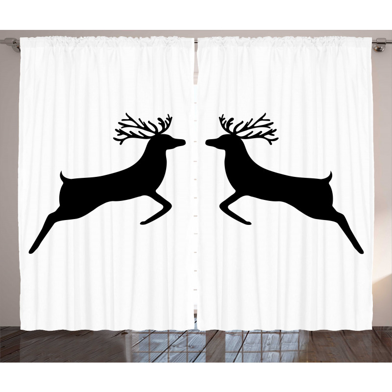 Reindeer Silhouette Curtain