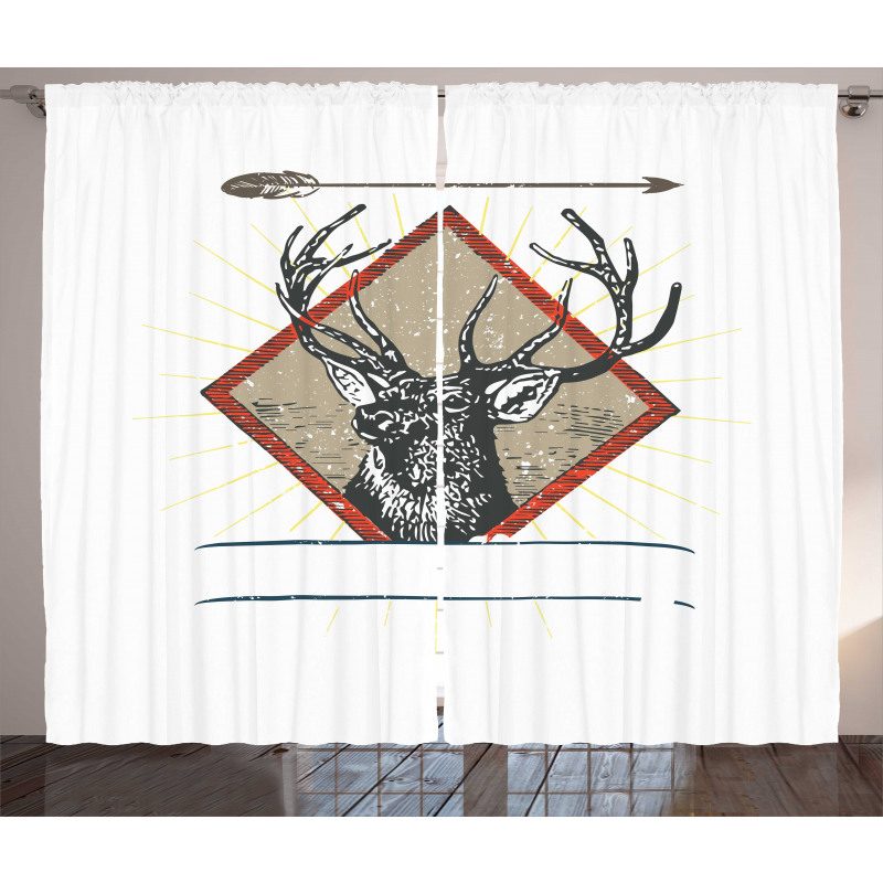 Hipster Wild Antler Curtain