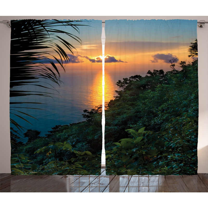 Sunrise on Ocean Seaside Curtain