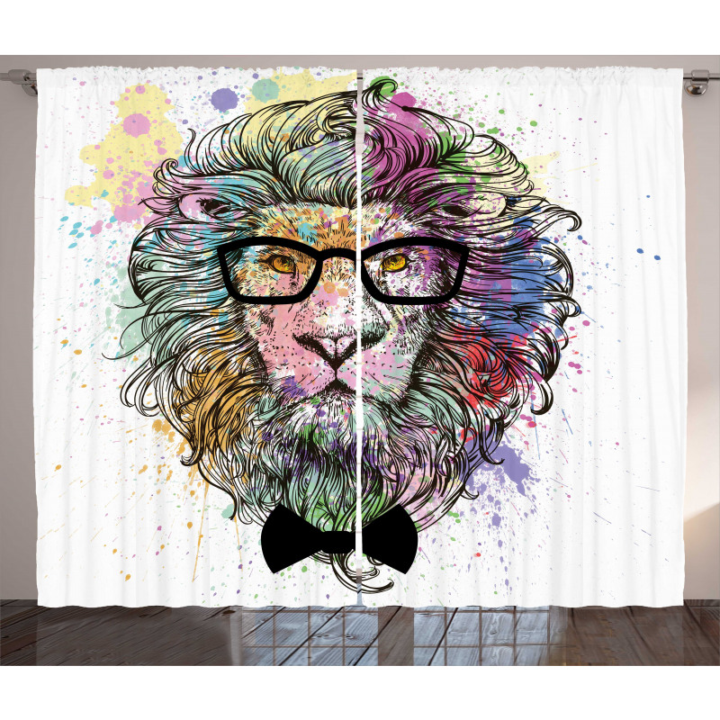 Lion Bow Creative Splashes Curtain