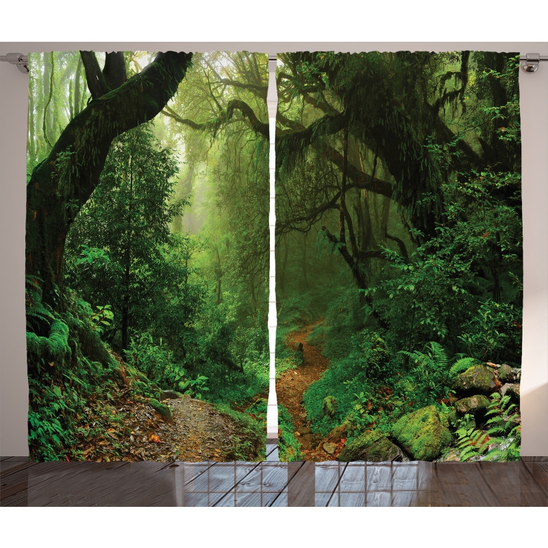 Forest in Asia Touristic Curtain