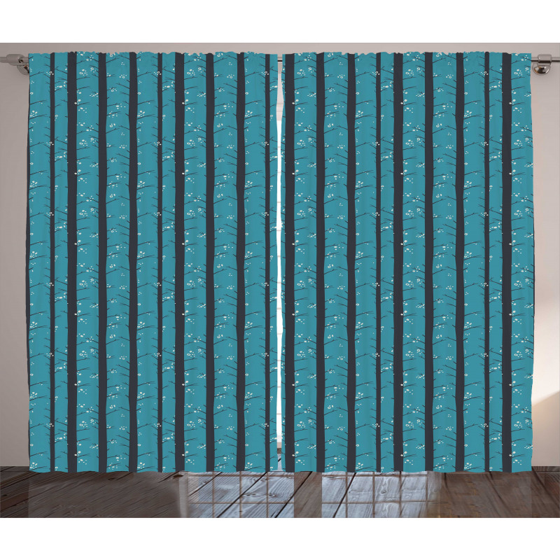 Irregular Spots and Trunks Curtain