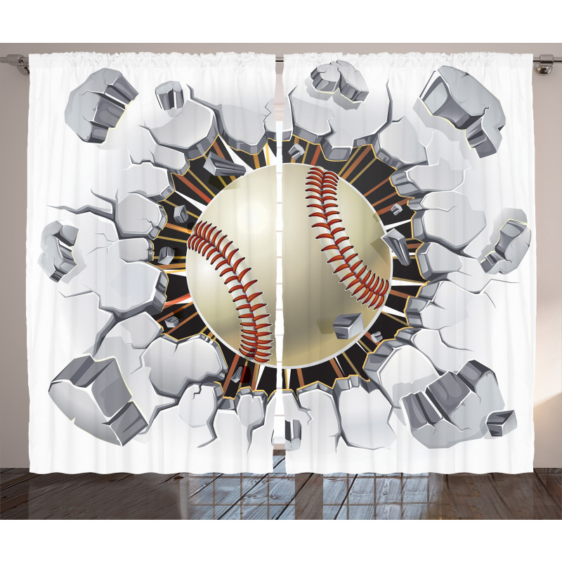Baseball Wall Concrete Curtain