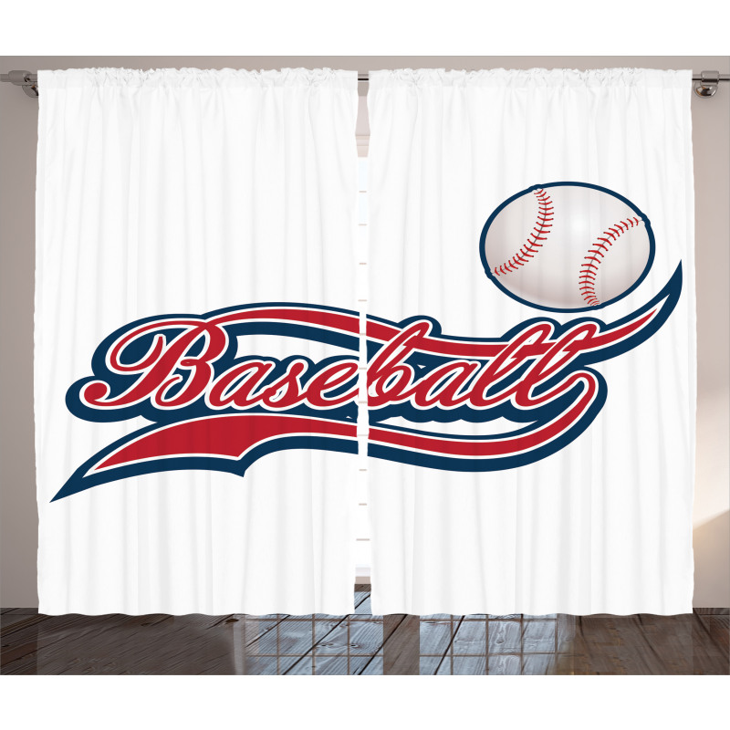 Baseball Ball Sports Curtain