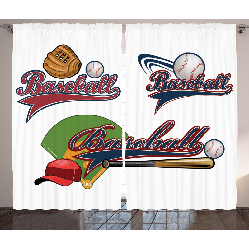 Baseball Mitt Ball Curtain