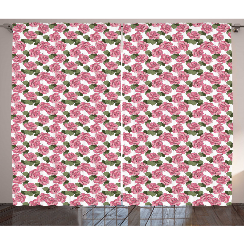 Wild Spring Peonies Curtain