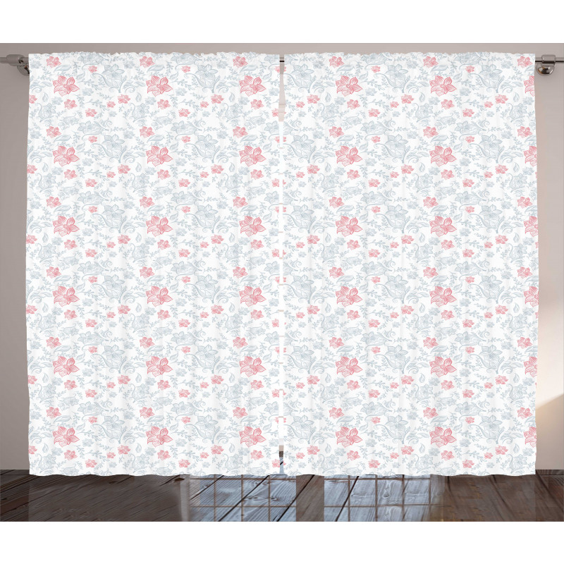 Pastel Flowers Curtain