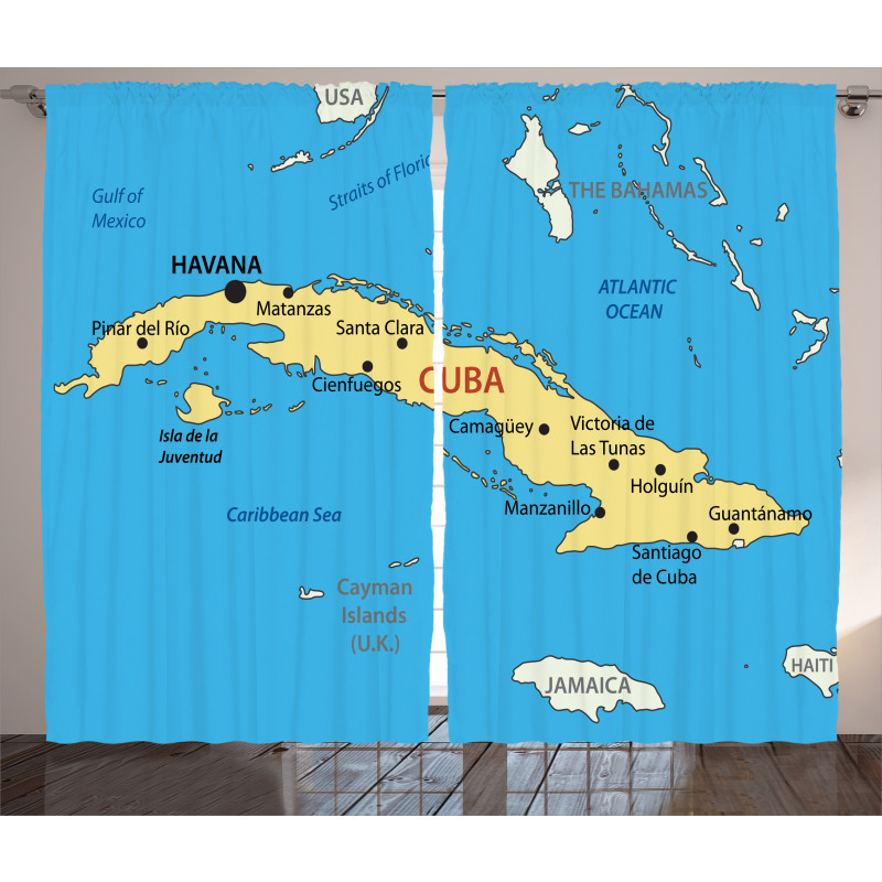 Republic of Cuba Modern Curtain