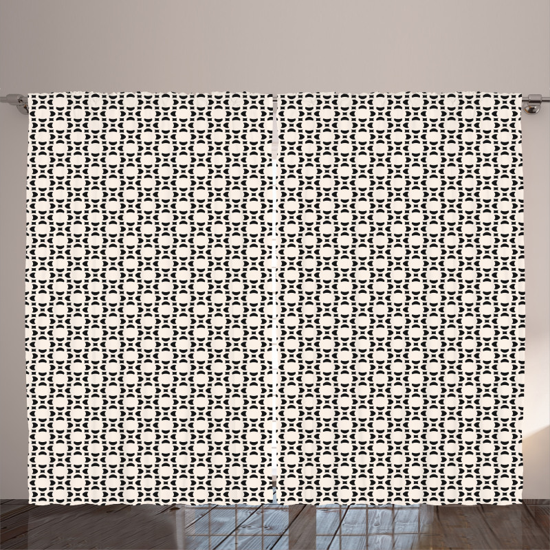 Modern Abstract Minimal Grid Curtain