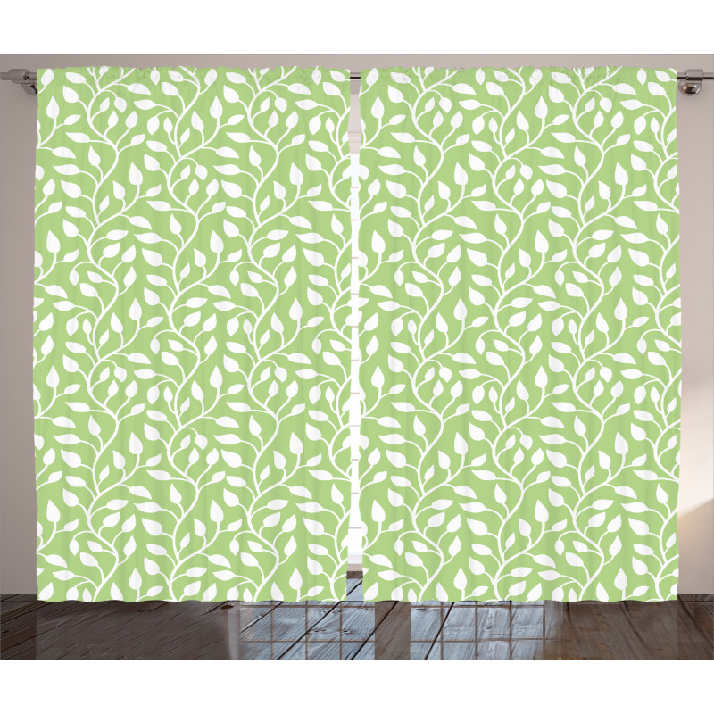 Modern Leaf Pattern Curtain