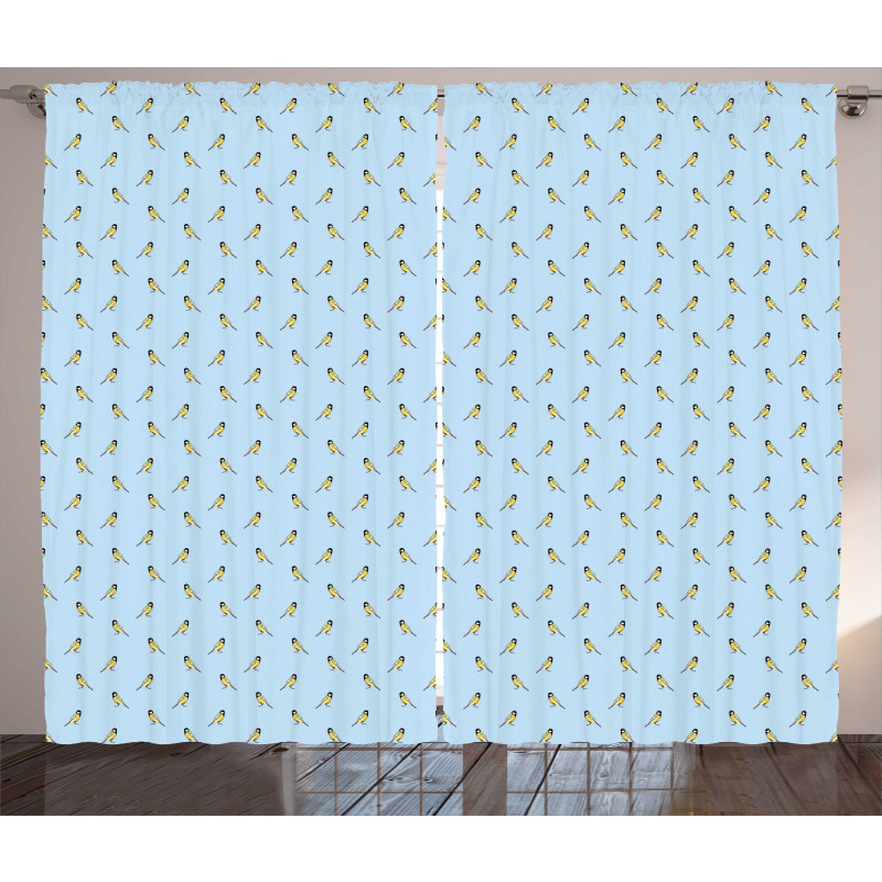 Minimal Avian Pattern Curtain