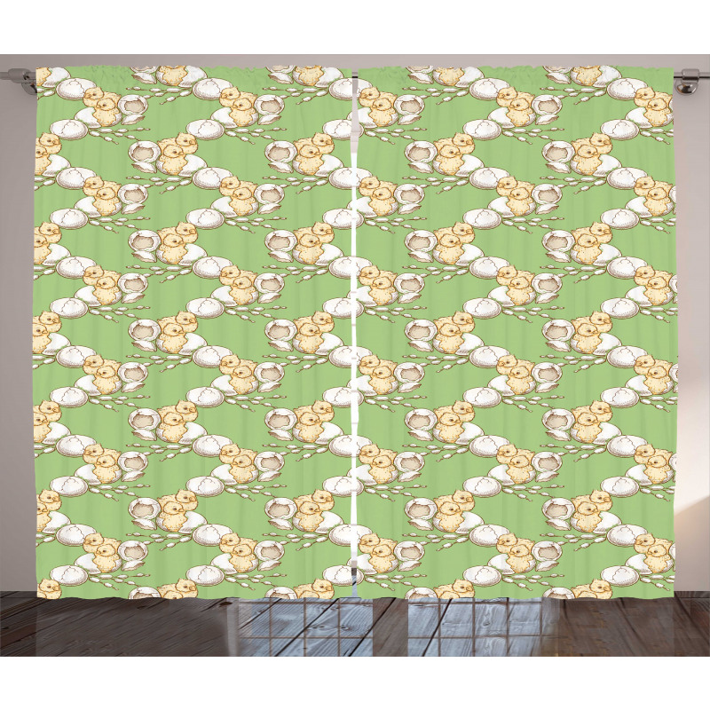 Little Baby Chickens Curtain