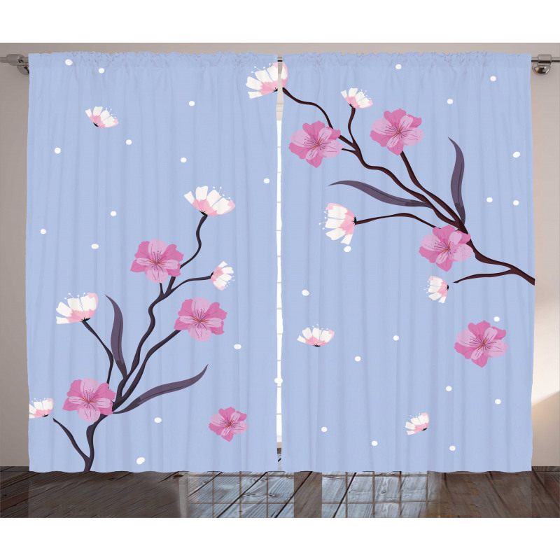 Apple Blossoms Branch Curtain