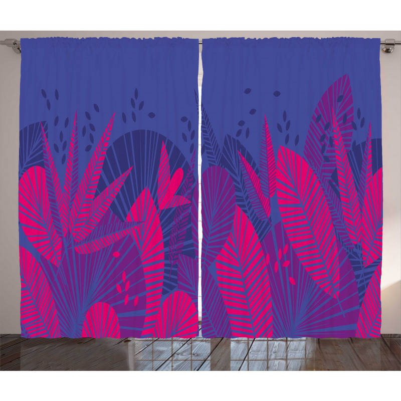 Exotic Jungle Leaf Curtain