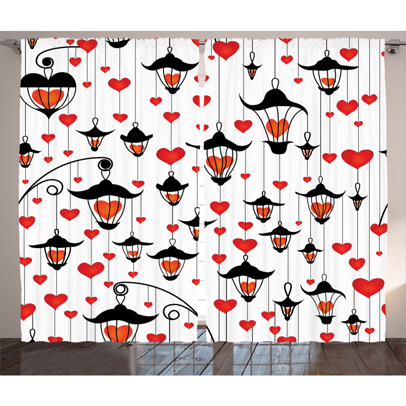 Lanterns and Hearts Curtain