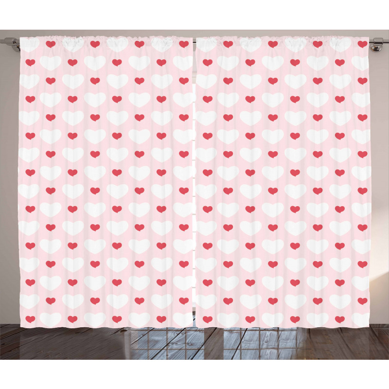 Hearts Love Antique Curtain