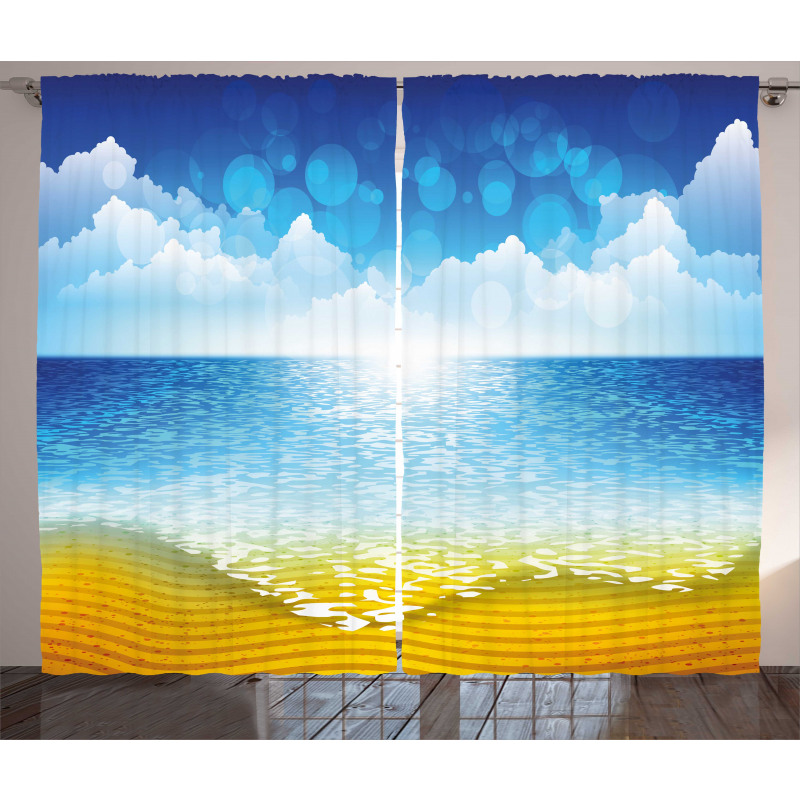 Sea Horizon Coast Curtain