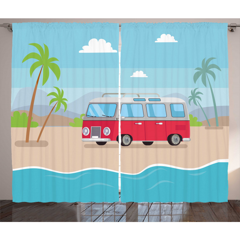 Happy Camper Van Bay Curtain