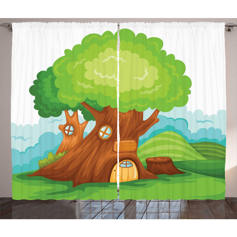 Cartoon Fantasy Home Curtain