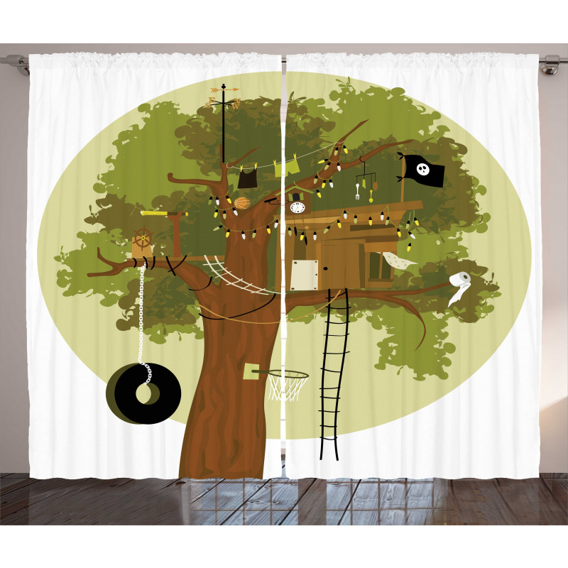 Childhood Dream Home Curtain