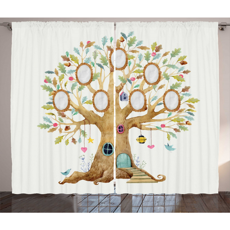 Forest Home Family Tree Curtain