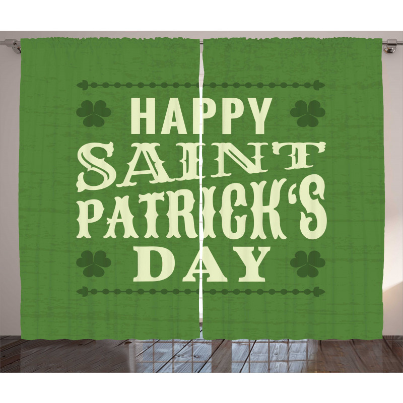 Happy Saint Patrick's Art Curtain