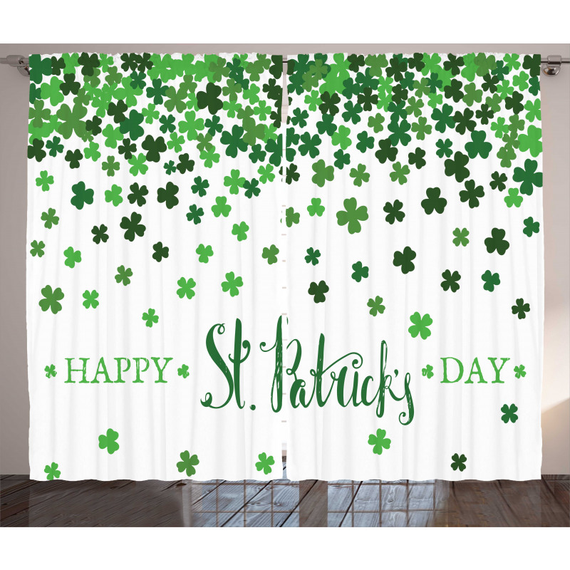 St Patrick's Day Shamrock Curtain