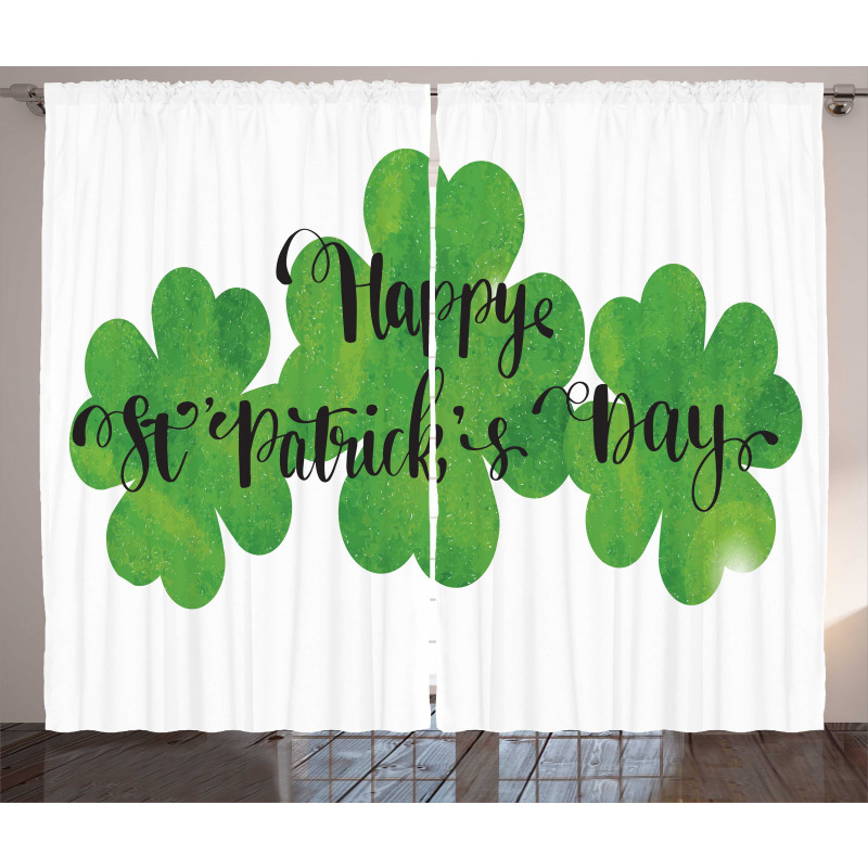 Cursive St Patrick's Day Curtain