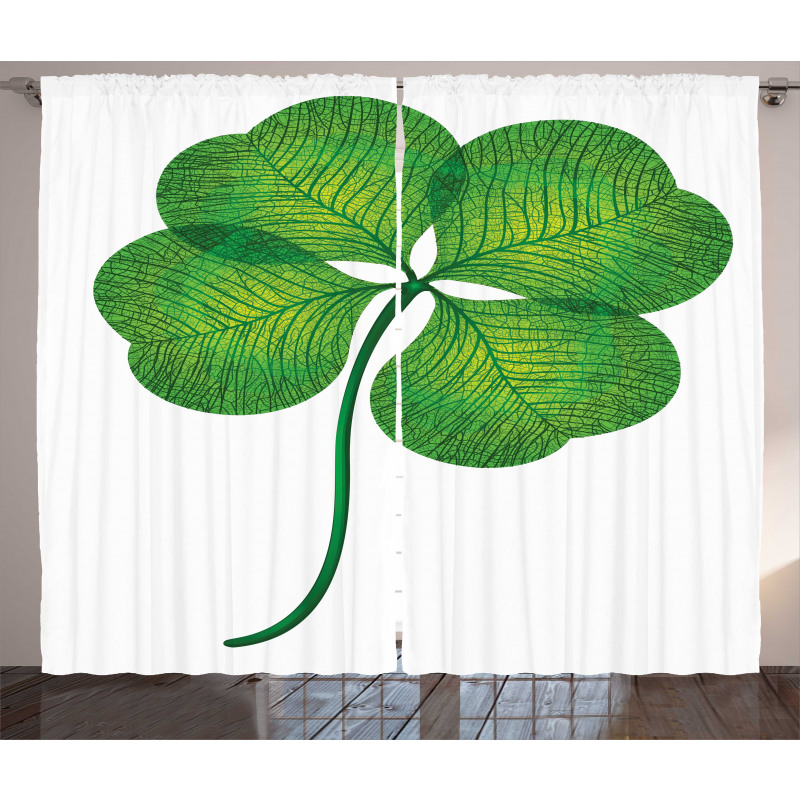 Detailed 4 Leaf Shamrock Curtain