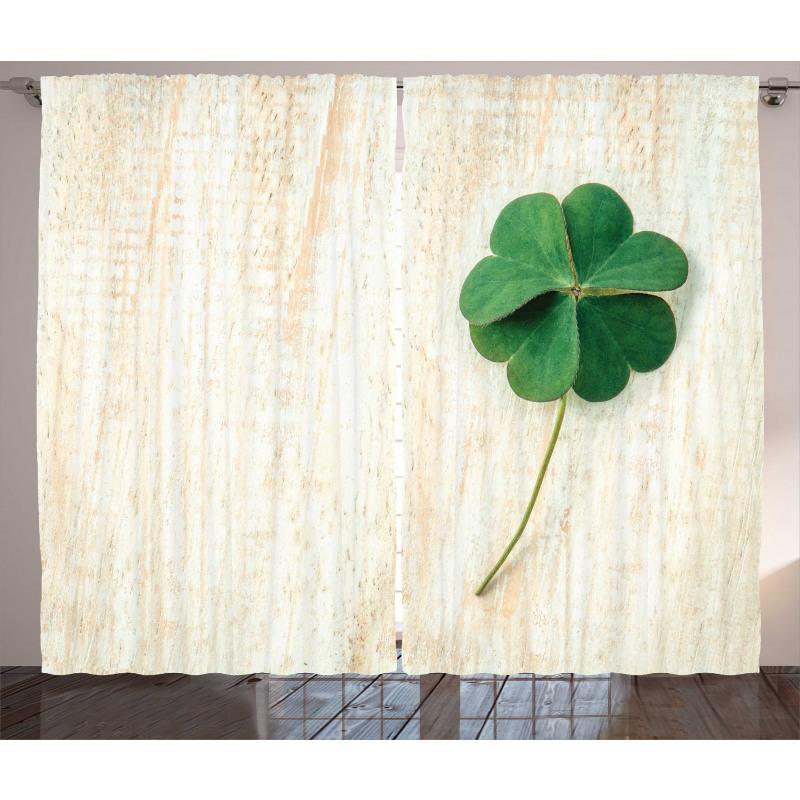 Close up Photo of Shamrock Curtain