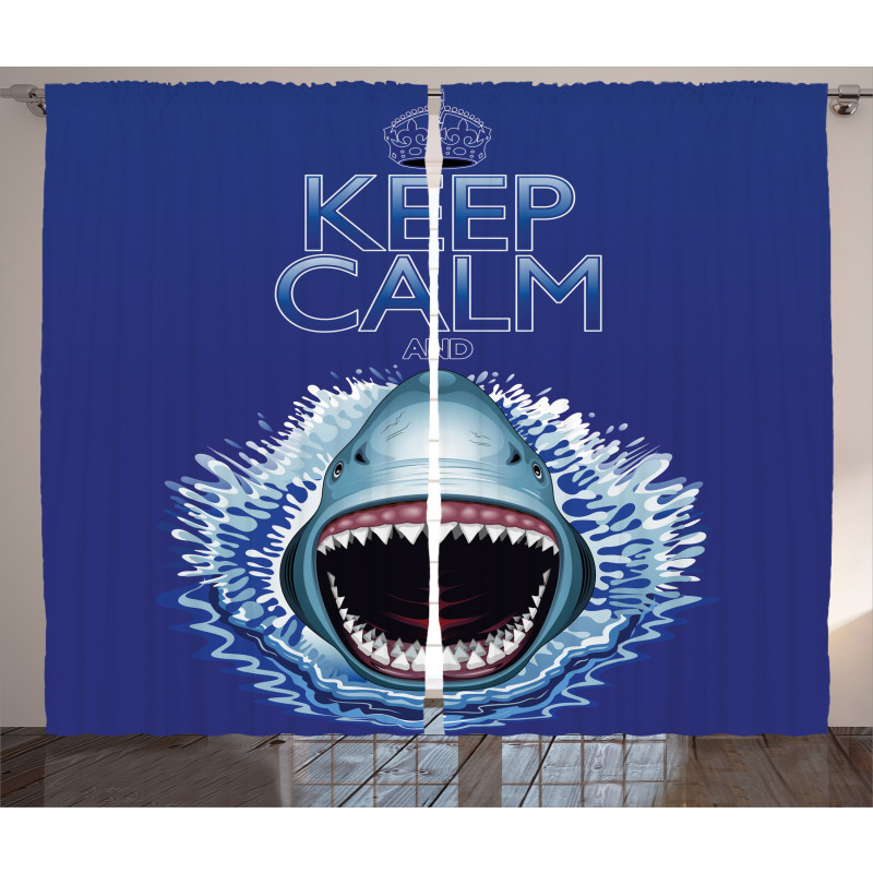 Wild Shark Hunter Curtain
