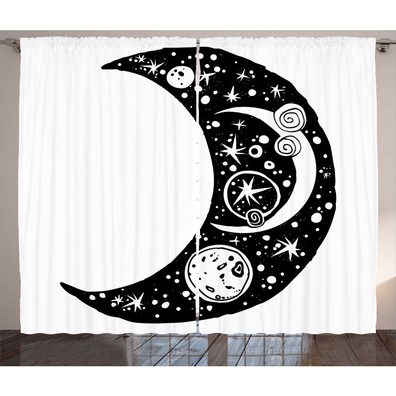 Crescent Doodle Curtain