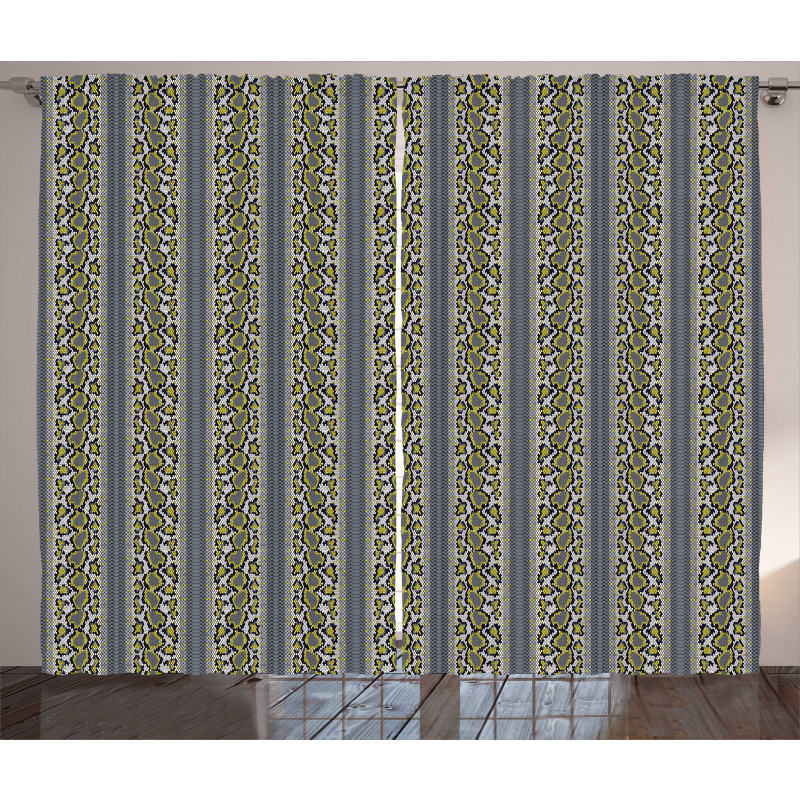 Vivid Contrast Art Curtain